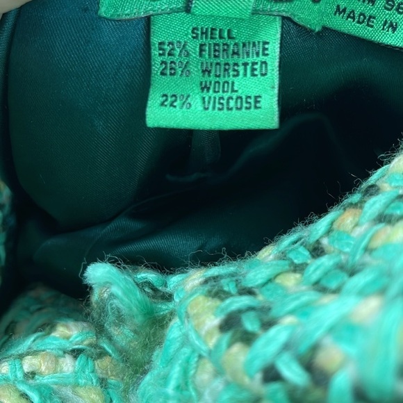 Tibi Size 6 Green Wool Blend Tweed Coat - Picture 4 of 11